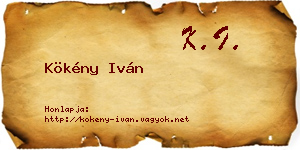Kökény Iván névjegykártya