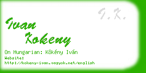 ivan kokeny business card